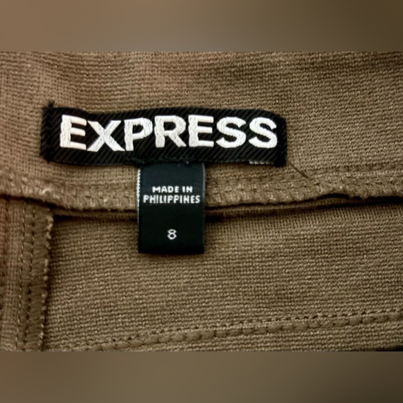 Express Womens Brown Pencil Bandage Skirt Stretch Bodycon High Waist Size 8 - Picture 4 of 7